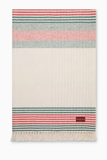 Web Jacquard Blanket in Cashmere