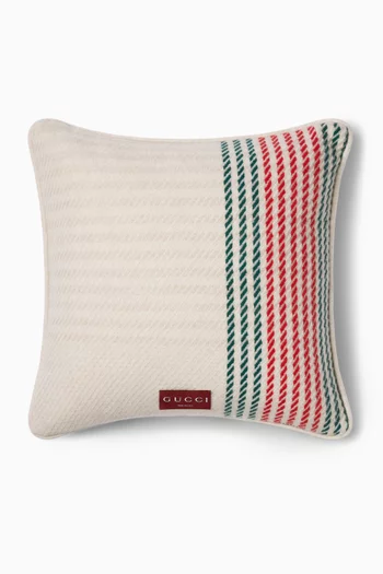 Web Jacquard Cushion in Cashmere