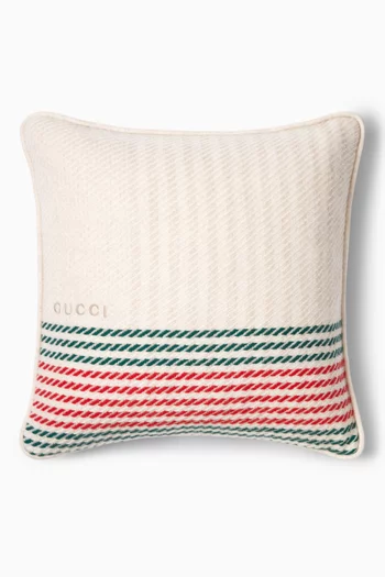 Web Jacquard Cushion in Cashmere