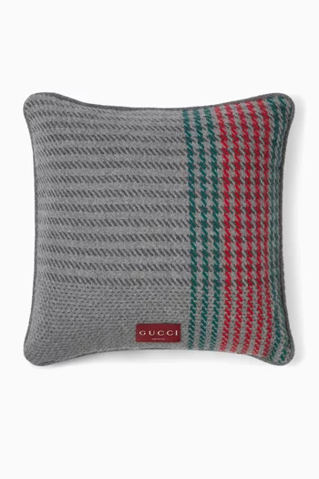 Web Jacquard Cushion in Cashmere