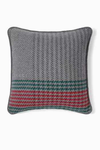 Web Jacquard Cushion in Cashmere
