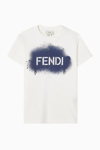 Spray-print Logo T-shirt in Cotton