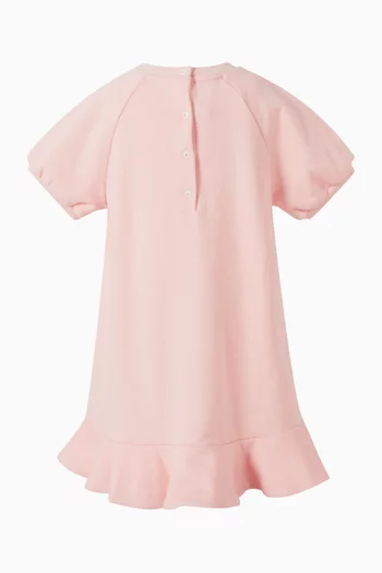 Logo-embroidered Dress in Cotton-pique