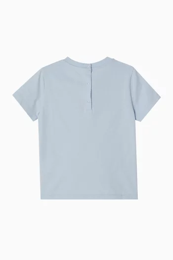 Logo-embroidered T-shirt in Cotton