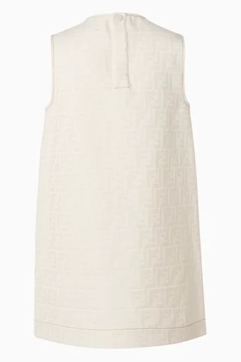 Denim-Effect Pinafore Dress