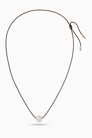 The Pearl Solitaire Cord Necklace