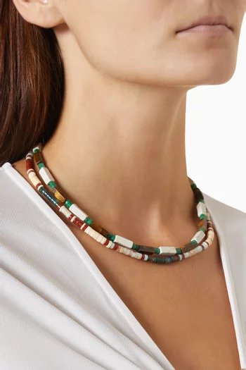 The Dune Beaded Necklace, Set of 2