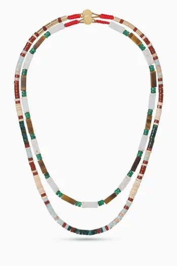 The Dune Beaded Necklace, Set of 2