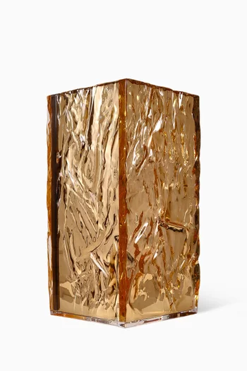 Crushed Ice Mirror Vase in Acrylic