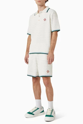 Boucle Drawstring Shorts in Cotton-blend