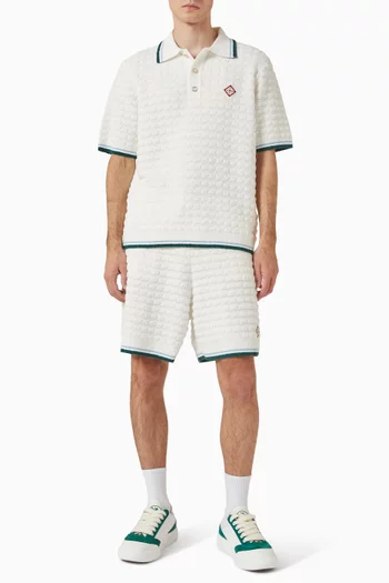 Boucle Polo T-shirt in Cotton-blend