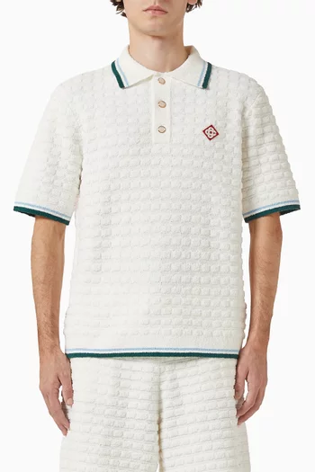 Boucle Polo T-shirt in Cotton-blend
