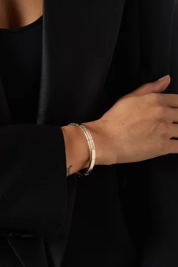 Crystal Bangle in Gold-tone Brass