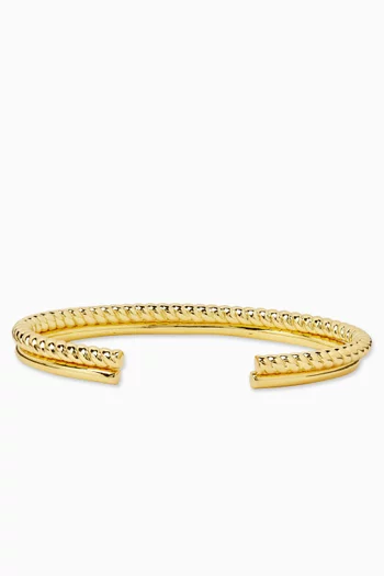 2-piece Cuff Bracelet Set in Gold-tone Metal