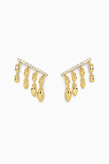 Pavé Bar Charm Earrings