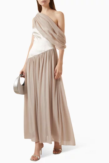 Gwen Draped One-shoulder Maxi Dress