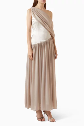 Gwen Draped One-shoulder Maxi Dress