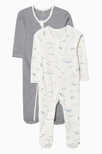 Zip Sleepsuit , Pack of 2