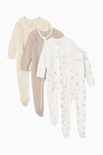 Zip Sleepsuit , Pack of 4