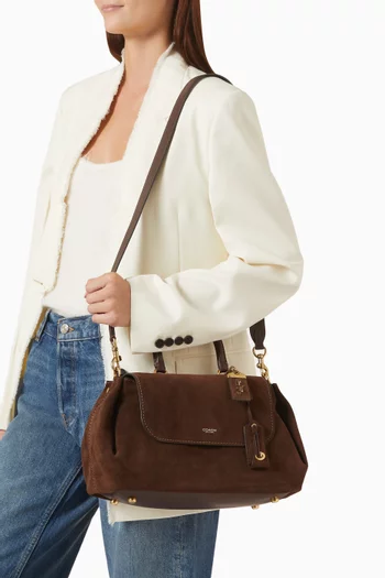Slouchy Rogue Top-handle Bag in Suede