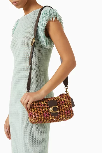 Tabby Shoulder Bag 26 in Wooden Beading