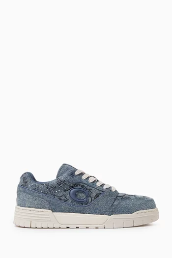 Soho Crystal-embellished Sneakers in Denim