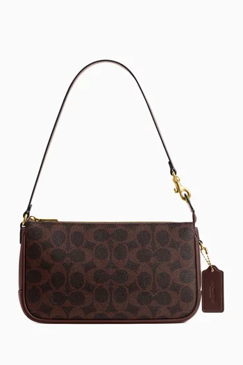 Plaza Shoulder Bag in Signature Coated-canvas
