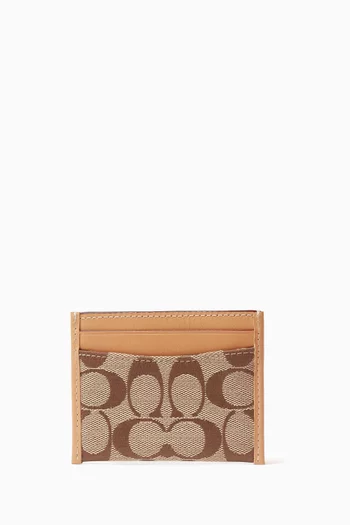 Essential Card Case in Signature Jacquard