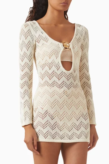 Resort Knit Mini Dress in Cotton