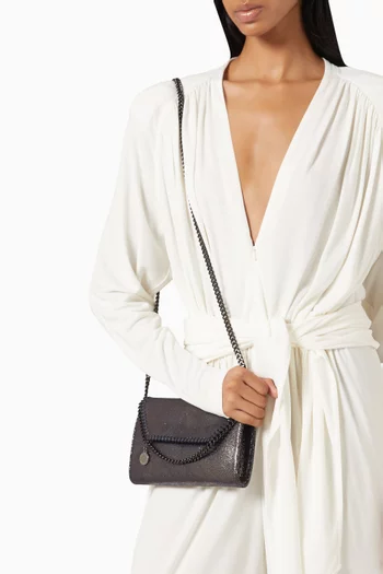 Mini Crossbody Bag in Eco-shiny Chamois