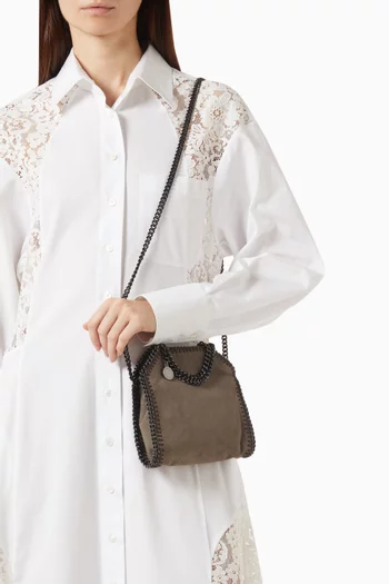Tiny Falabella Tote Bag in Alter Suede