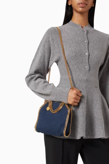 Tiny Falabella Tote Bag in Alter Suede