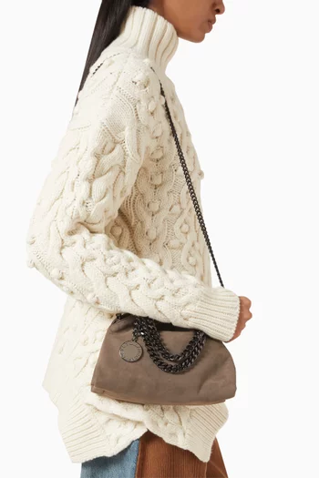 Mini Falabella Drawstring Bucket Bag in Alter Suede