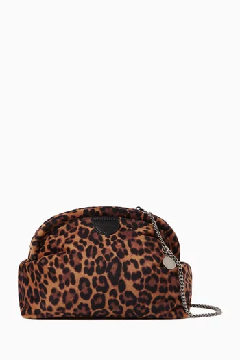 Falabella Leopard Padded Clutch in Velvet