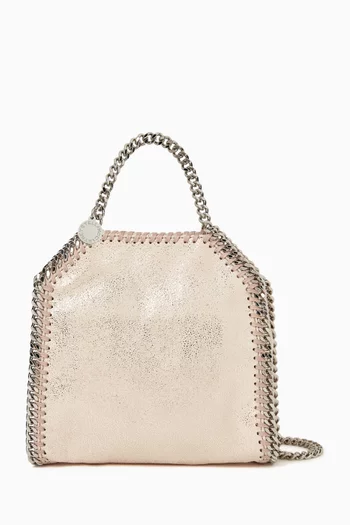 Tiny Falabella Shoulder Bag in Eco Shiny Chamois