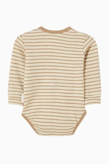 Mushroom Striped Bodysuit in Knit