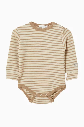 Mushroom Striped Bodysuit in Knit