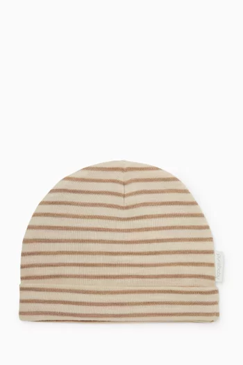 Mushroom Stripe Hat in Merino Wool