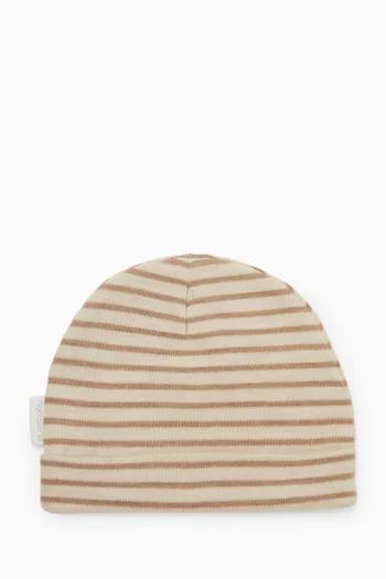 Mushroom Stripe Hat in Merino Wool