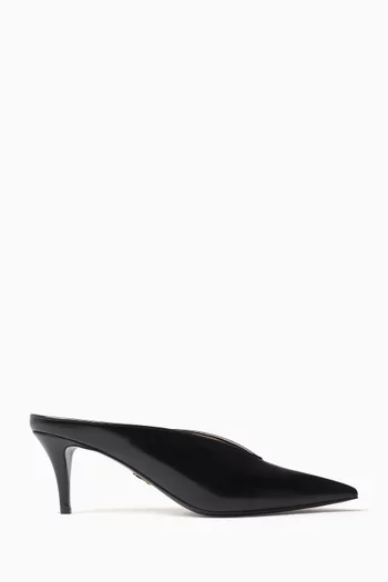 Point-toe 65 Mules in Vegan Leather