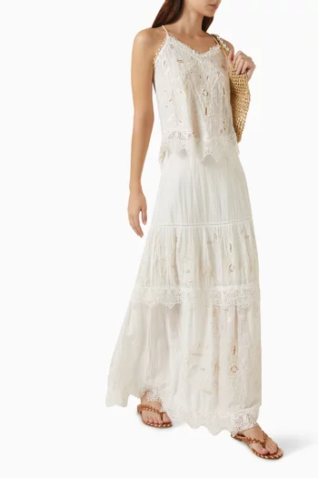 Erica Maxi Skirt in Viscose-cotton