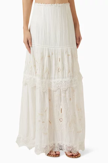 Erica Maxi Skirt in Viscose-cotton