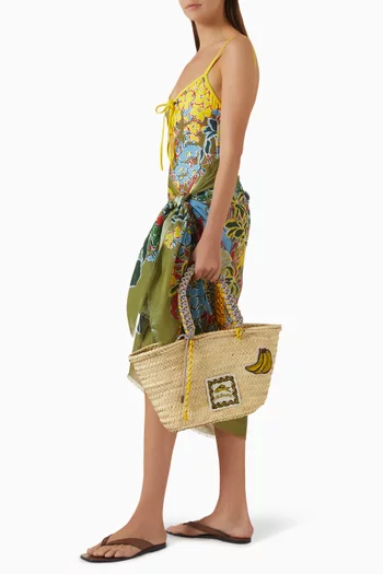 Mona Midi Macramé Basket Bag