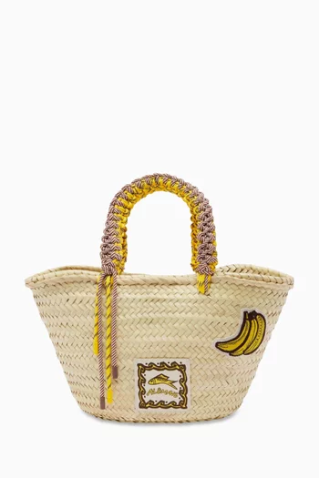 Mona Midi Macramé Basket Bag