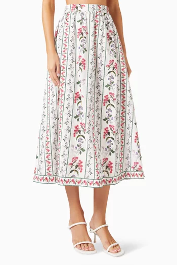 Printed Midi Skirt