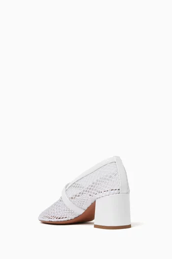 Fishnet 55 Pumps in Mesh & Leather