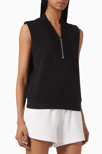 Beau Half-zip Top in Viscose Blend