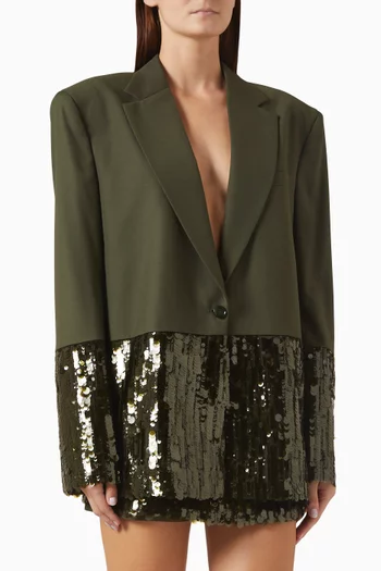 Haley Sequin-embellished Oversized Blazer