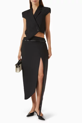 Sleeveless Crop Blazer