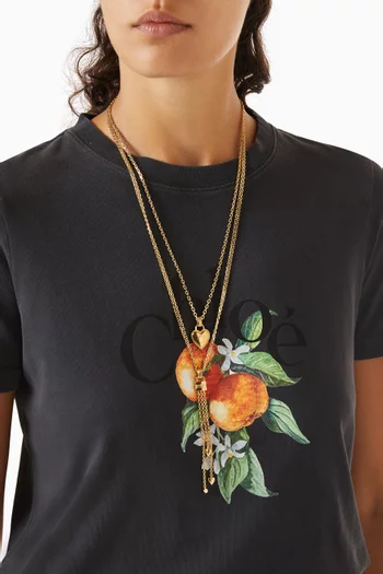 Mini Paddington Layered Necklace in Gold-tone Brass